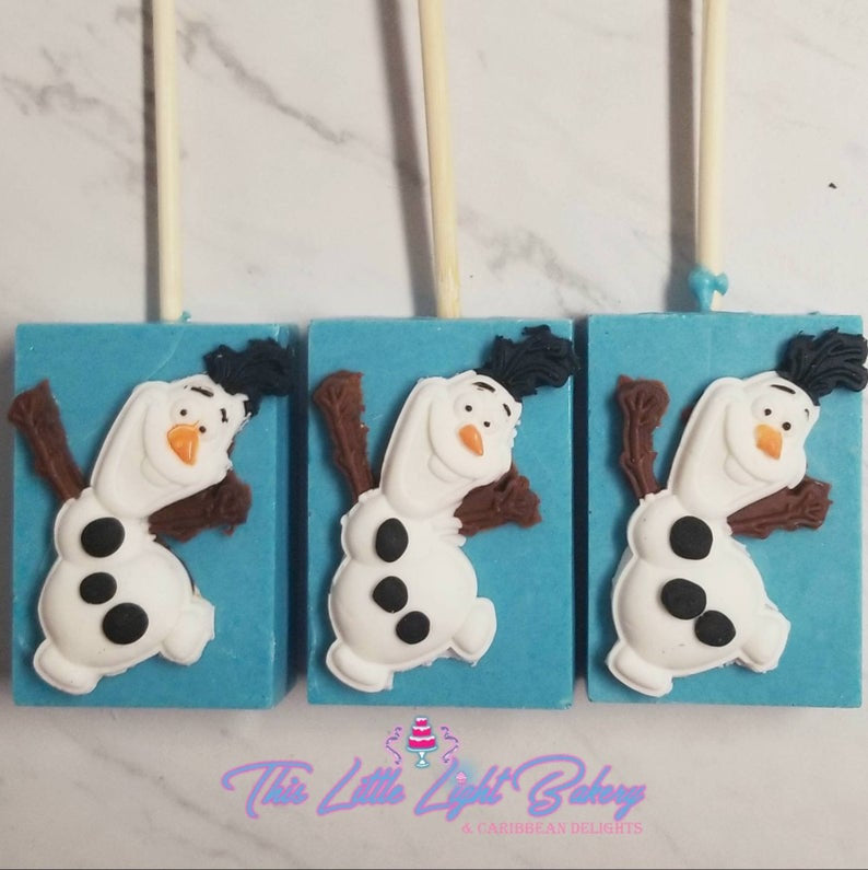 Olaf Chocolate Cover Rice Krispies Frozen Rice Krispies